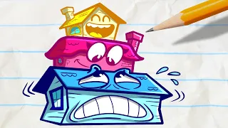 Pencilmate's House is Under Pressure! | Animated Cartoons Characters | Animated Short Films