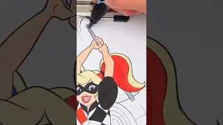 Coloring Harley Quinn ♠️ #coloring #drawing #art #harleyquinn