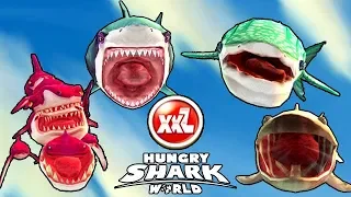 ALL XXL SHARKS UNLOCKED (THE FRENZY) (HUNGRY SHARK WORLD)