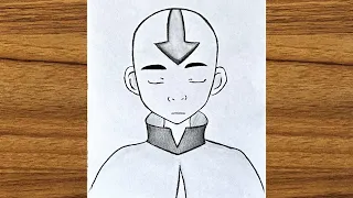 Avatar Aang drawing easy  || How to draw Aang step by step  [Avatar The Last Airbender ]