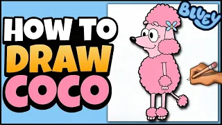 How to Draw Coco | Bluey | Art for Kids