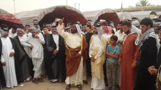 استقبال الشيخ ابو أركان محمد صبيح المنخي وعمامه الكولبه
