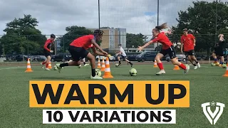 Fun Warm Up with 3 cones | Soccer - Football Training | U11 - U12 - U13 - U14 - U15 - U16