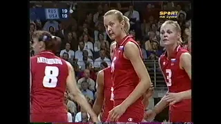 VOLLEYBALL WOMEN'S WORLD CHAMPIONSHIP GERMANY 2002 1/2 FINAL RUSSIA vs USA PL