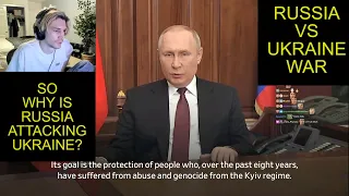 xQc reacts to Ukraine vs Russia war videos to understand