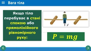 7 клас. Фізика.  Сила тяжіння  Вага тіла  Невагомість