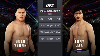 Bolo Yeung vs. Tony Jaa (EA Sports UFC 3) - CPU vs. CPU - Crazy UFC 👊🤪