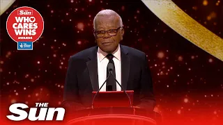 Sir Trevor McDonald reads a letter from King Charles to The Windrush Generation