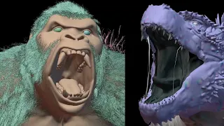 GODZILLA X KONG THE NEW EMPIRE (BLENDER FAN ANIMATION PROCESS) TRAILER