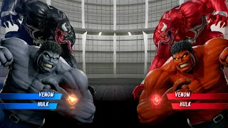 Black Hulk Venom vs. Carnage Red Hulk Fight - Marvel vs Capcom Infinite PS4 Gameplay