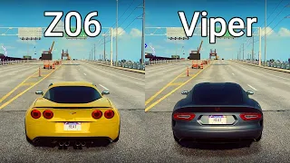 NFS Heat: Chevrolet Corvette Z06 vs SRT Viper GTS - Drag Race