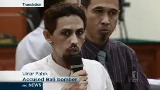 Accused Bali bomber apologises to victims' families