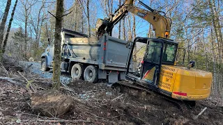 BUILDING A DRIVEWAY ON A STEEP HILL!