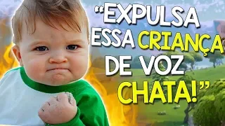 FINGI SER UMA CRIANÇA COM VOZ IRRITANTE NO FORTNITE E DEU TRETA!