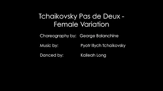 Tchaikovsky Pas de Deux Female Variation