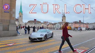 SWITZERLAND ZURICH ✨ Walking Tour from Grossmünster to Fraumünster 4K #switzerland #zurich 苏 黎 世 蘇 瑞