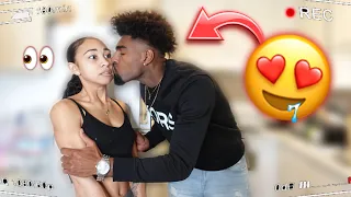 AGGRESSIVELY Kissing My Girlfriend To See Her Reaction *Gone Wrong*