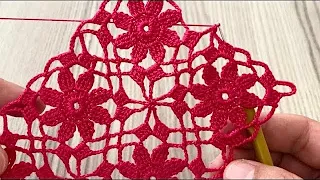 SUPER EASY AND PERFECT Crochet Lace Square Motif Runner, Blouse, Shawl Pattern
