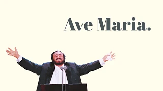 Luciano Pavarotti - Ave Marie (Schubert)[Lyric Video]