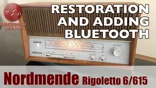 Nordmende Rigoletto 6/615 restoration, and adding bluetooth.