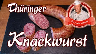 Thüringer Knackwurst aus schlachtwarmen Fleisch selber machen - Opa Jochens Rezept