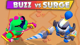 Buzz Vs Surge l 1Vs1 l 14 Tests l Chromatic Battle l Brawl Stars