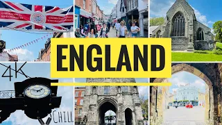 Winchester,England: Cathedral/City Centre.Virtual 4K tour/run worldwide travel n chill music channel