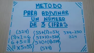 Fórmula Matemática para Adivinar un Número de Tres Cifras