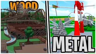 Building In Theme Park Tycoon 2 But Each PARK is a RANDOM Material