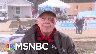 Despite A Black Eye And 14 Stitches, 95-Year-Old Jimmy Carter Builds Homes For Habitat For Humanity