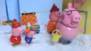 Свинка Пеппа Мультфильм для детей Папа свин закаляется Peppa Pig