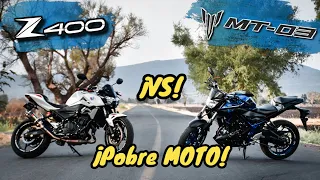 ¡La REYNA de los 400cc!🔥, Z400 vs MT 03😨💯, ¡Pobre MOTO! 🥵| Aguacate Motovlogs🥑
