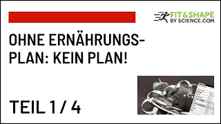 Die Diätstrategie muss zu dir passen! - Ohne Ernährungsplan - Kein Plan! Teil 1 von 4