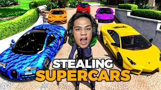 5 PAGNANAKAW ng SUPERCARS HULI!! - Lambo, Mustang, Ferrari | GTA 5