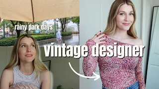 VINTAGE DESIGNER thrift haul of my dreams - life living near Disney World and rainy Florida weather