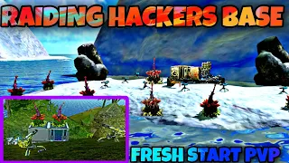 FRESH START PVP - RAIDING HACKERS BASE - TAMING DAY -3  [ARK MOBILE]