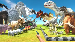 FPS Avatar Rescues Dinosaurs and Ice Age Team and Fights Animals - Animal Revolt Battle Simulator