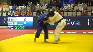 Linthoi Chanambam IND vs Emma Melis FRA - Judo Cadet Worlds - 57kg Semifinal