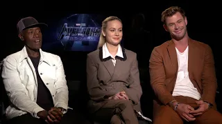 Avengers: Endgame Brie Larson, Chris Hemsworth, and Don Cheadle Generic Interview || #SocialNews.XYZ