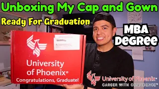 University Of Phoenix: Graduation Unboxing Cap and Gown! MBA Masters Degree vlog 2023