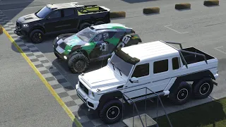 T1 Extrem E Odyssey '21 Dakar vs Mercedes-Benz X-Class Monster 6x6 vs Mercedes-Benz AMG G63 6x6