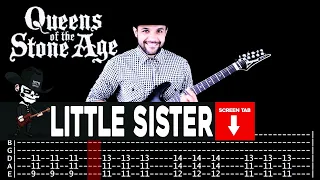 【QUEENS OF THE STONE AGE】[ Little Sister ] cover by Masuka | LESSON | GUITAR TAB