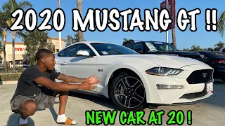 BUYING HIS DREAM CAR 2020 MUSTANG GT AT 20 !