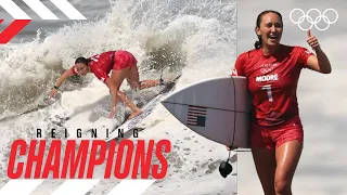 The first surfing women's medal 🥇 Carissa Moore 🇺🇸 | Reigning Champions