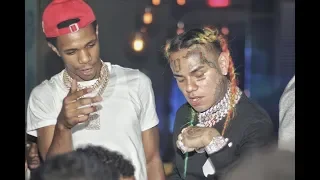 A Boogie Runs Into 6ix9ine At Club in New York