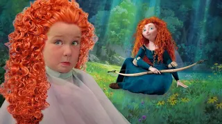 ADLEY PRINCESS MAKEOVER!! Surprise Disney Date and Magic Salon to become Merida! (Disneyland)