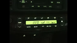Замена лампочек в блоке климат-контроля Тойота Камри V30 2005г