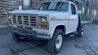 1986 Ford F250 4X4 Flatbed WALKAROUND