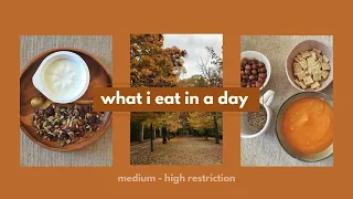 what i eat in a day (after a week of overeating) | medium/high restriction | tw ed