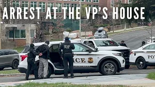 Arrest at the VP’s house and Marine One at the White House.